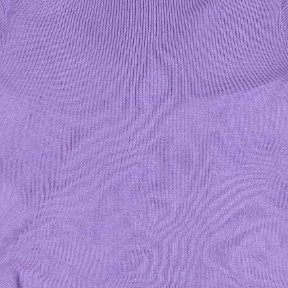 TU Womens Purple   Wrap Jumper Size 14