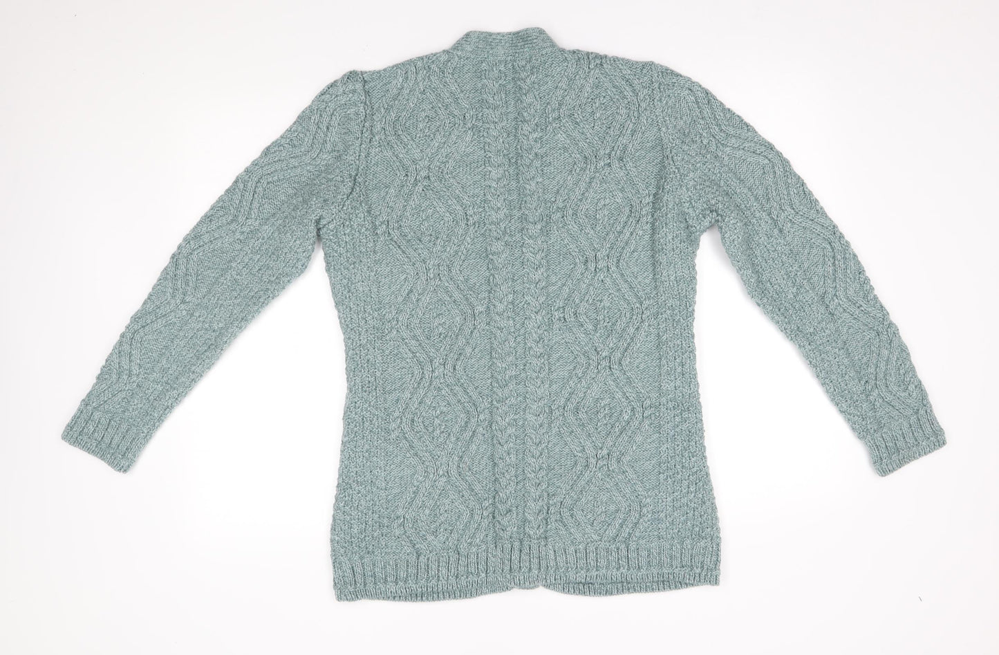 ORIGINAL ARAN CO Womens Blue   Cardigan Jumper Size L
