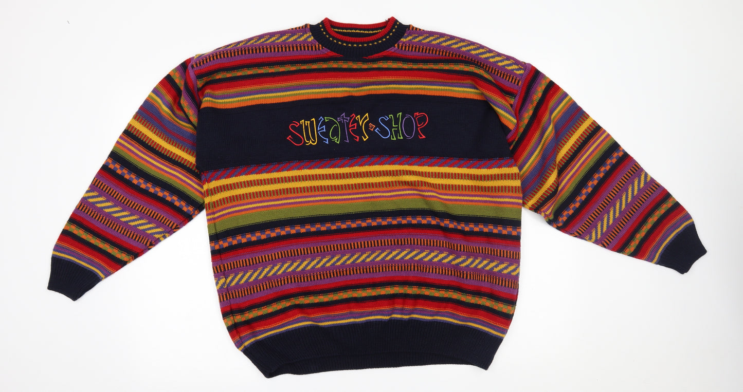 sweater shop Womens Multicoloured Striped   Sweatshirt Size 20