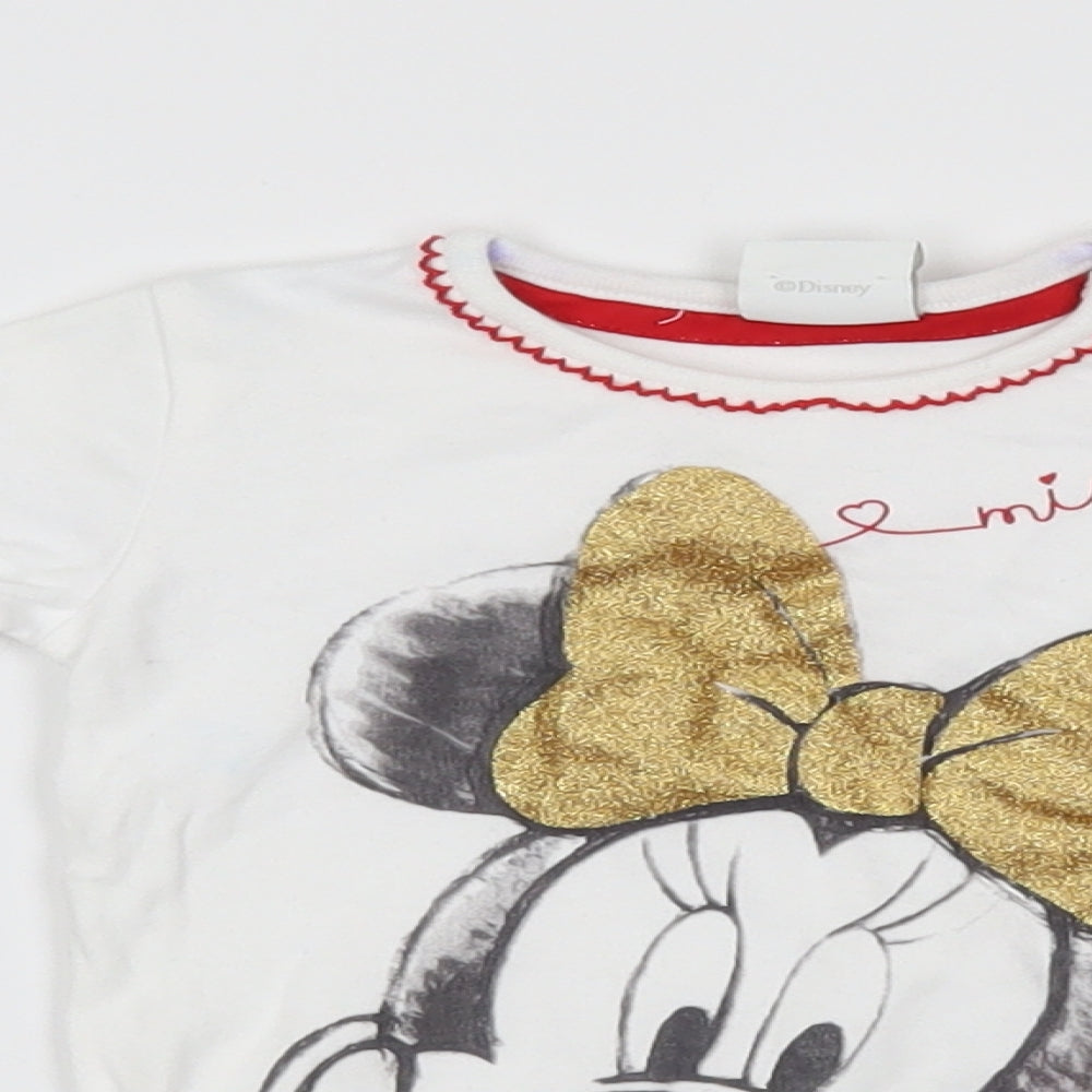 tesco Baby White   Romper One-Piece Size 3-6 Months  - minnie mouse, disney