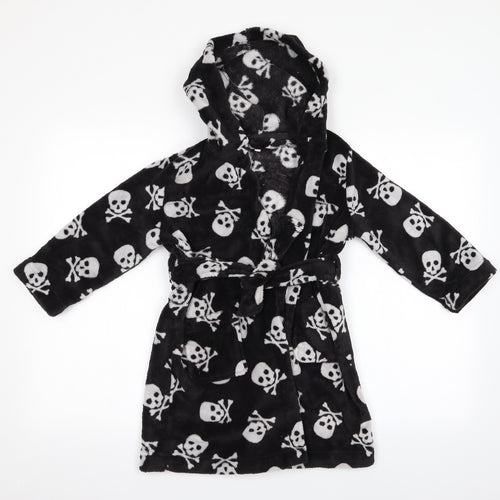 Bluezo Boys Black    Gown Size 5-6 Years  - Skull & Crossbone Print