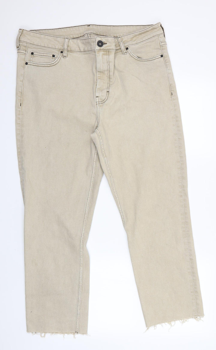 Preworn Mens Beige   Straight Jeans Size 36 L27 in