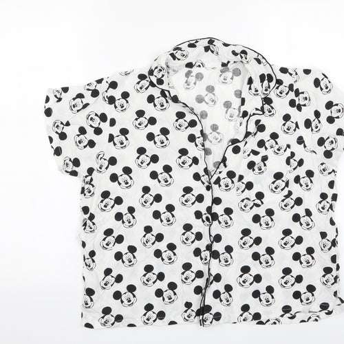 Love to Loun Womens White Animal Print   Pyjama Top Size M  - Minnie Mouse