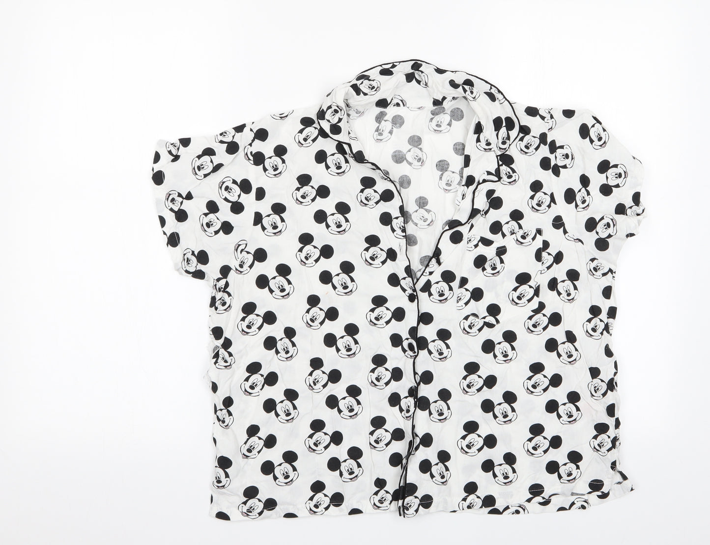 Love to Loun Womens White Animal Print   Pyjama Top Size M  - Minnie Mouse