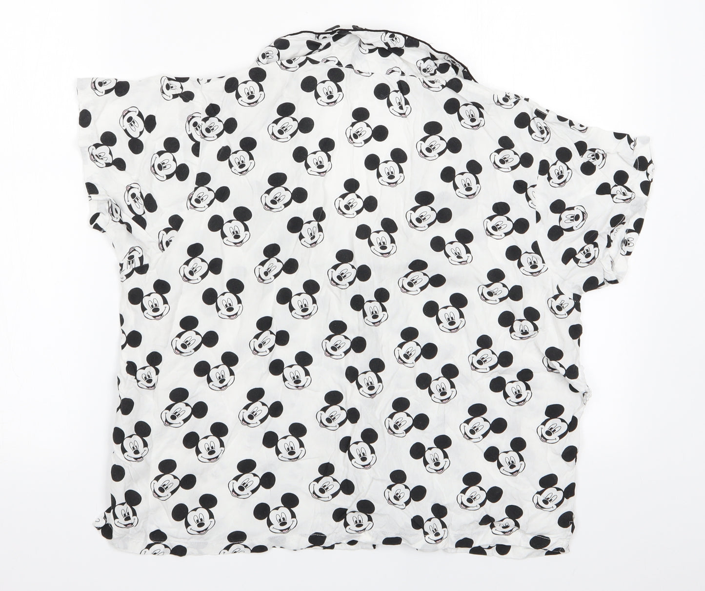 Love to Loun Womens White Animal Print   Pyjama Top Size M  - Minnie Mouse