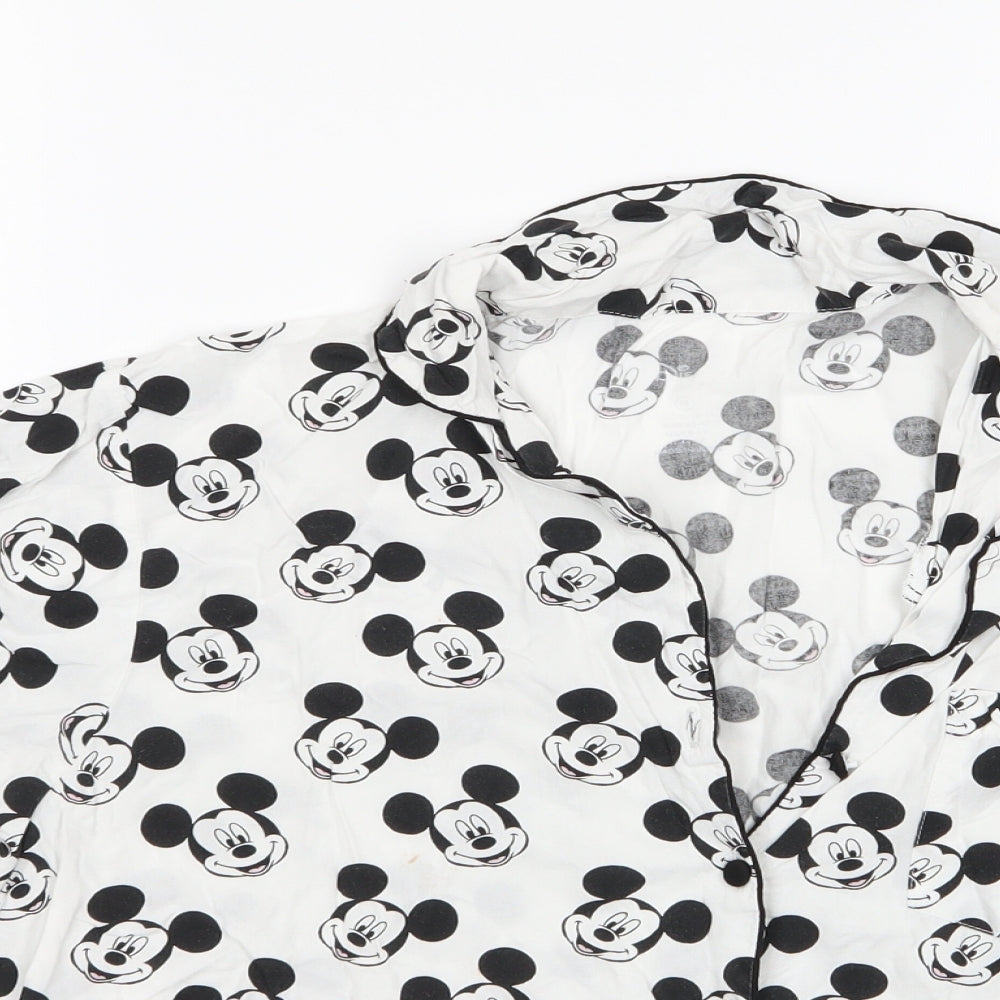 Love to Loun Womens White Animal Print   Pyjama Top Size M  - Minnie Mouse