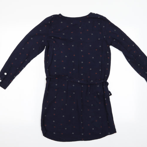 La Redoute  Girls Blue Geometric  Shirt Dress  Size 10 Years
