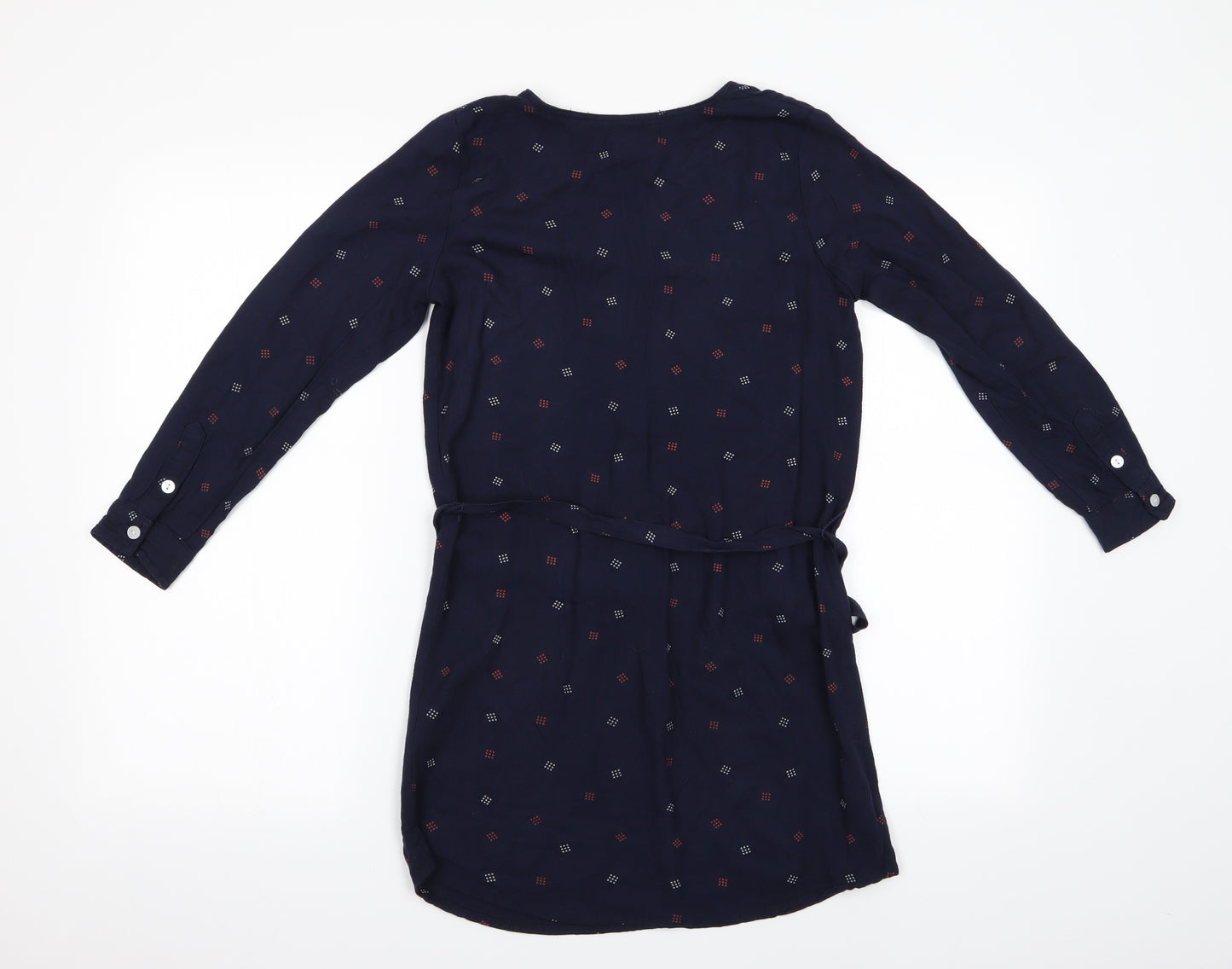 La Redoute  Girls Blue Geometric  Shirt Dress  Size 10 Years