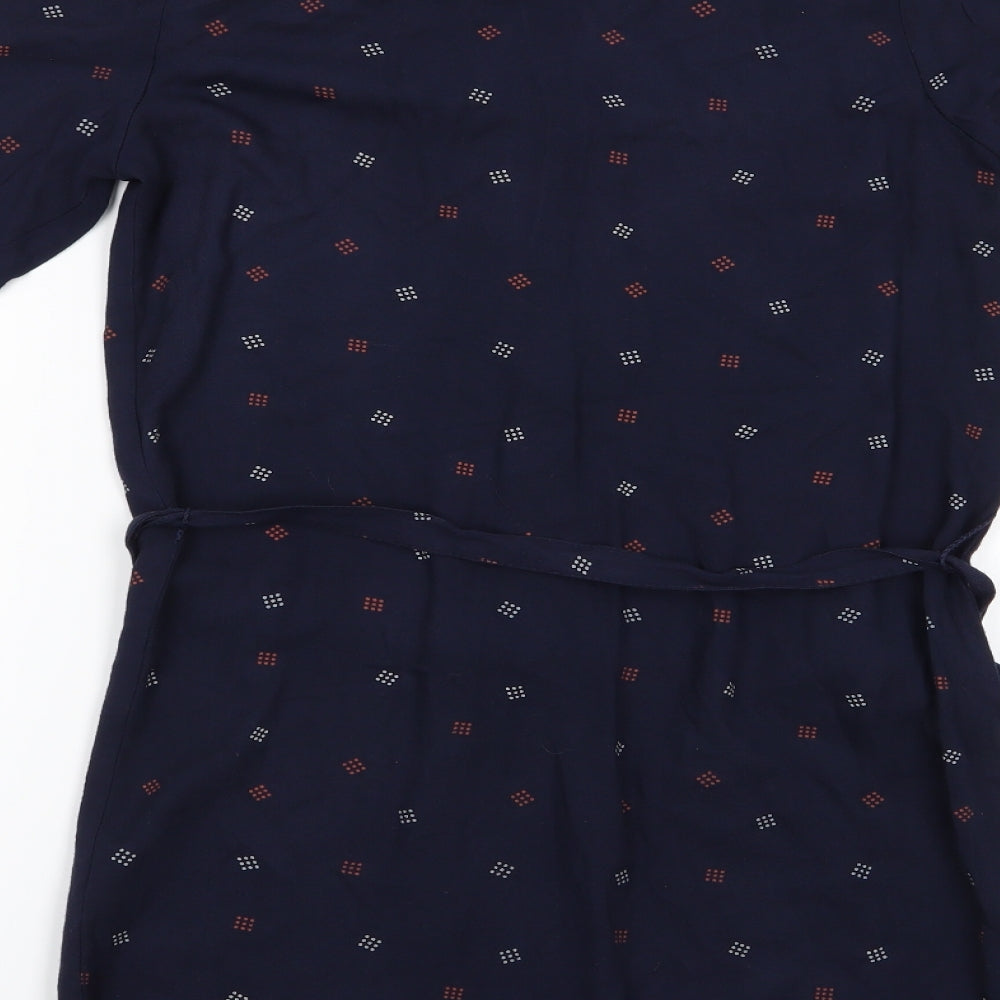 La Redoute  Girls Blue Geometric  Shirt Dress  Size 10 Years
