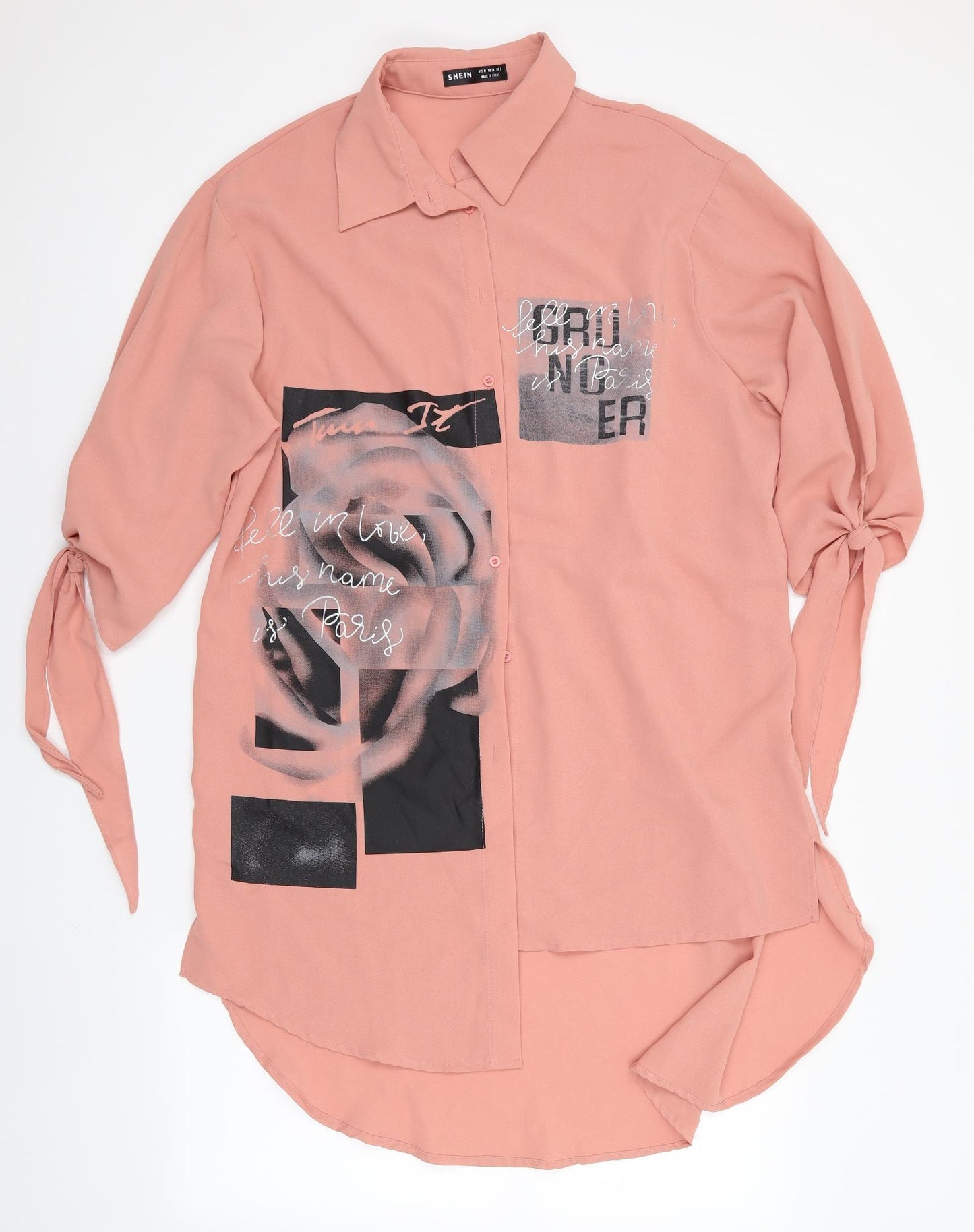 SheIn Womens Brown   Basic Blouse Size M  - Grunge - Fell in Love his name is