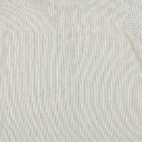 ELVI Mens Beige Striped   Button-Up Size XL