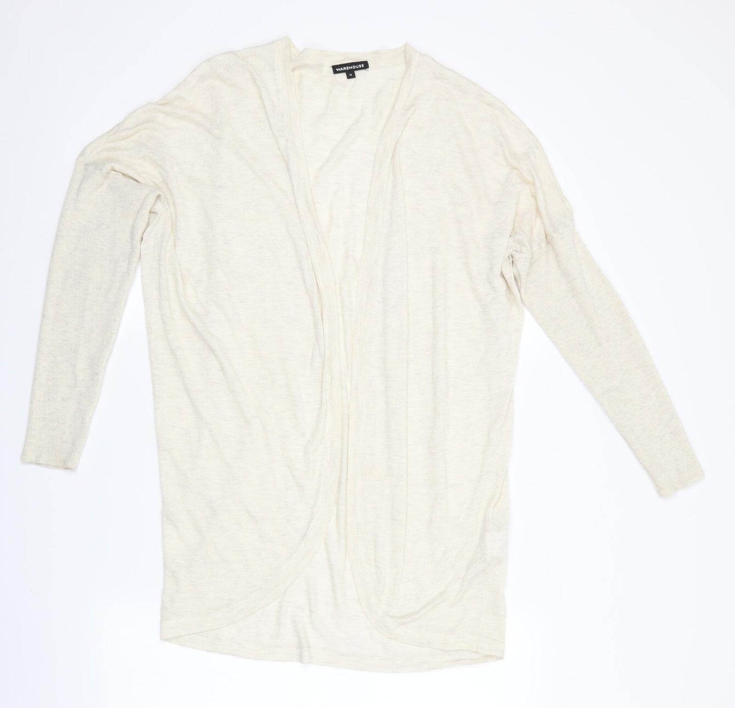 Warehouse Womens Ivory   Cardigan Jumper Size M  - Longline Cardigan
