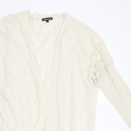 Warehouse Womens Ivory   Cardigan Jumper Size M  - Longline Cardigan