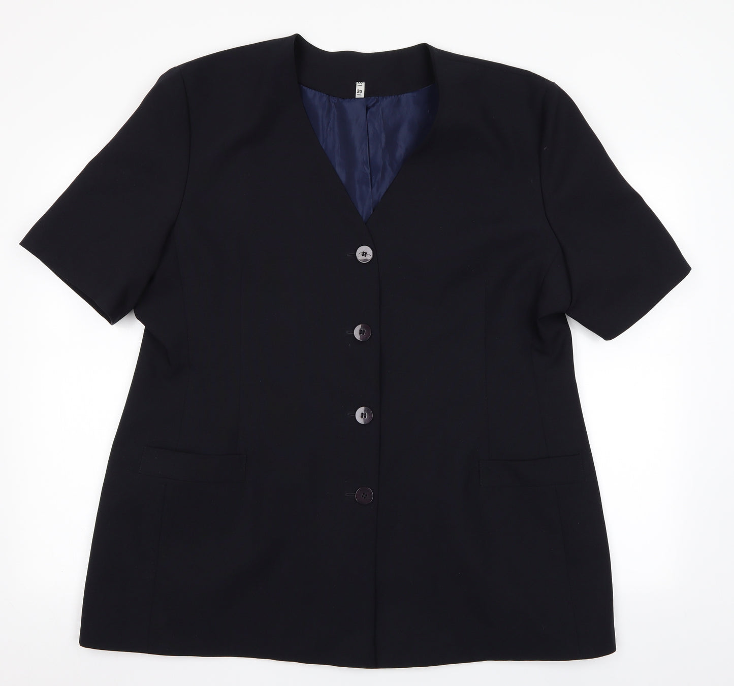 Preworn Womens Blue   Jacket Suit Jacket Size 20