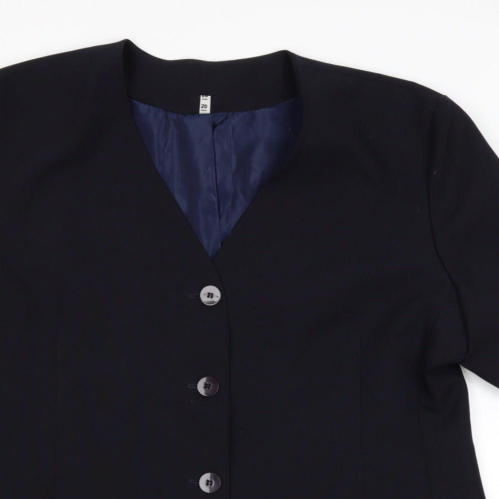Preworn Womens Blue   Jacket Suit Jacket Size 20