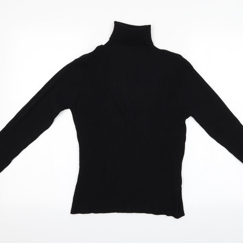 Wallis Womens Black   Pullover Jumper Size 14  - Ribbed Knit