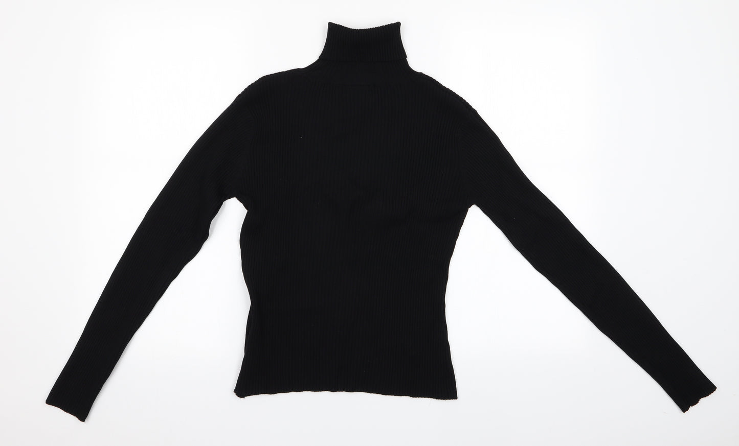Wallis Womens Black   Pullover Jumper Size 14  - Ribbed Knit