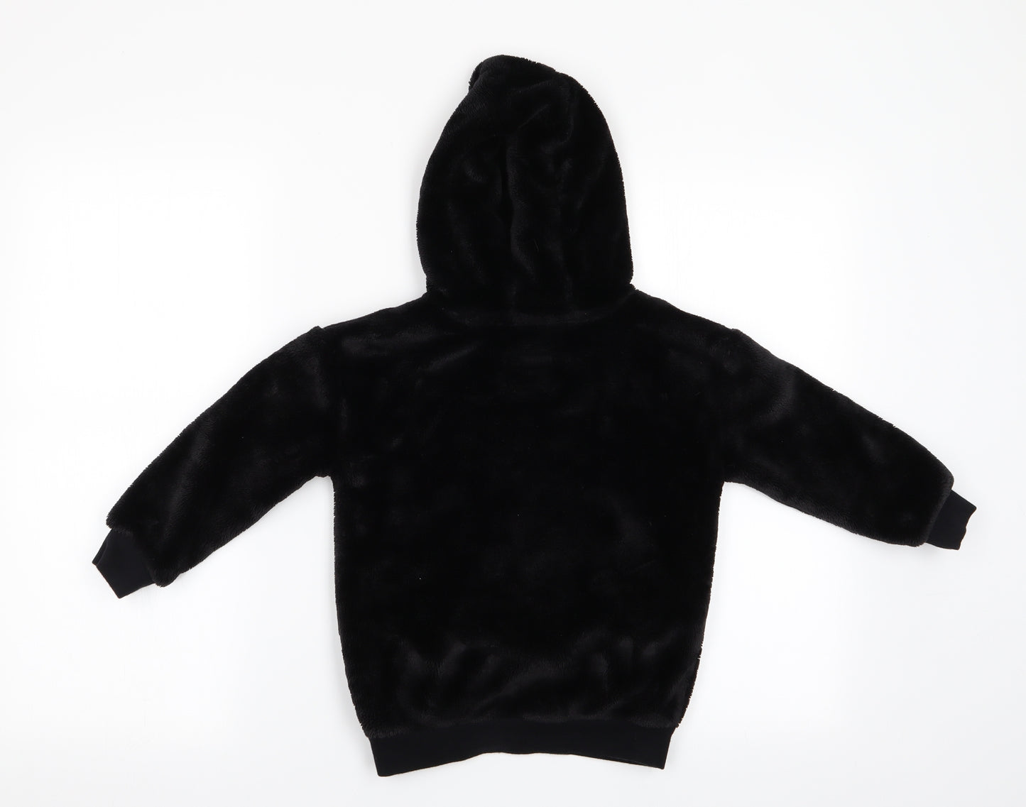NEXT Girls Black   Pullover Hoodie Size 4 Years  - Fleece effect exterior