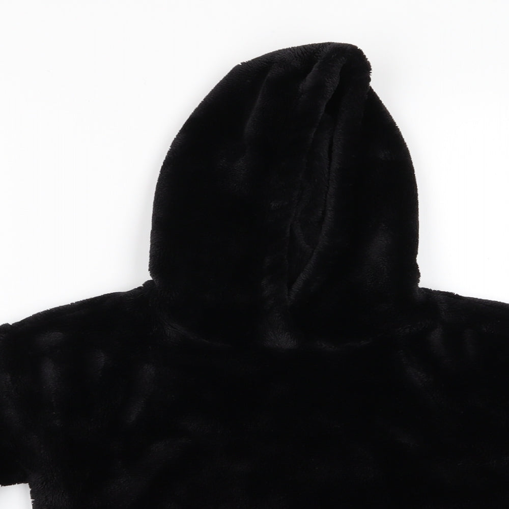 NEXT Girls Black   Pullover Hoodie Size 4 Years  - Fleece effect exterior