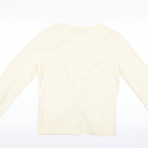 Monsoon Womens Ivory Floral  Cardigan Jumper Size 12