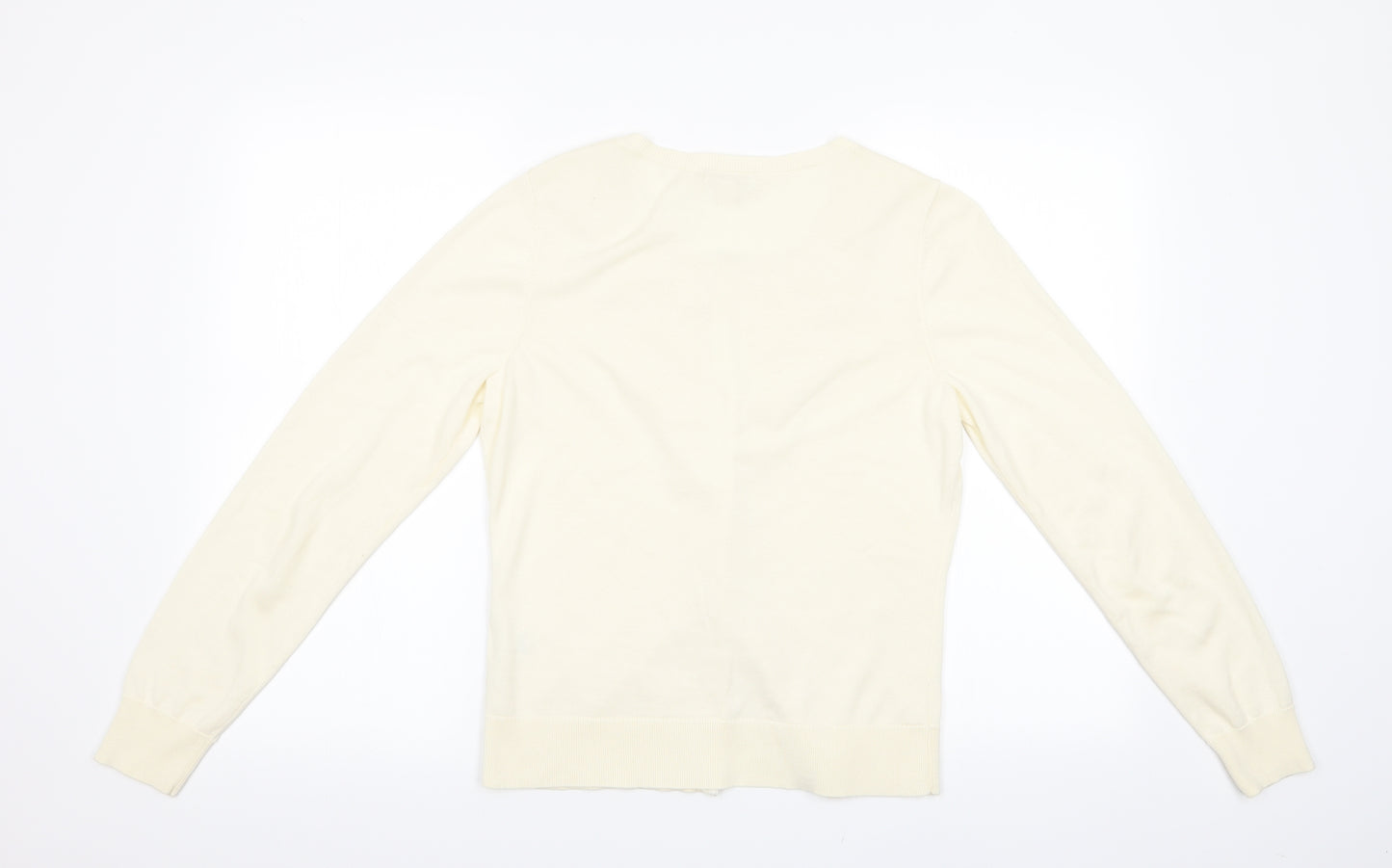 Monsoon Womens Ivory Floral  Cardigan Jumper Size 12