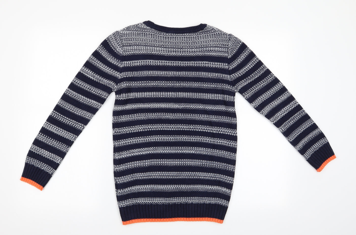 George Boys Blue Striped  Pullover Jumper Size 10-11 Years