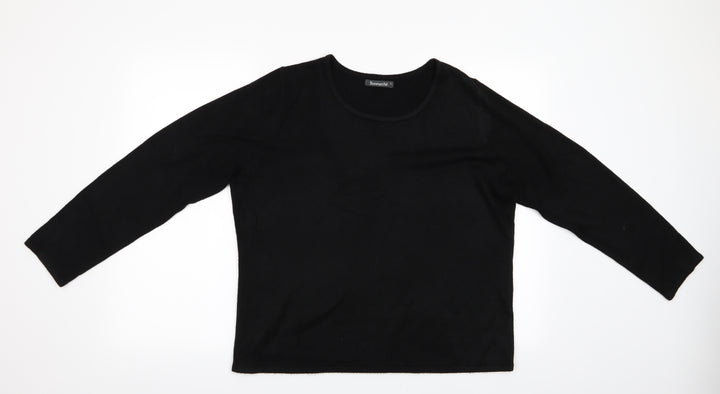 Bonmarché Womens Black Pullover Jumper Size L
