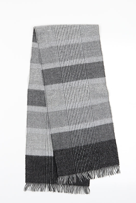Preworn Mens Grey Plaids & Checks  Scarf  One Size