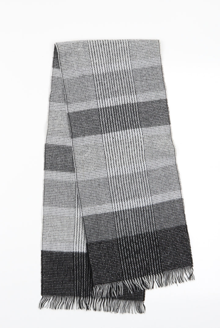 Preworn Mens Grey Plaids & Checks Scarf One Size