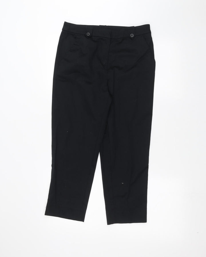 TU Womens Black   Trousers  Size 10 L22 in