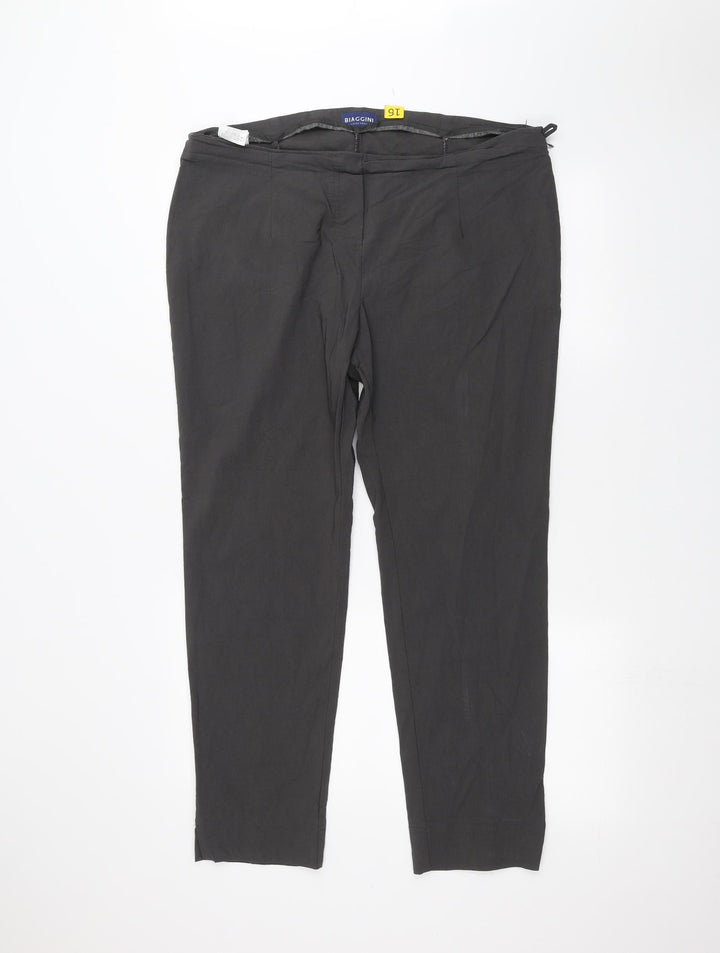 Biaggini Womens Grey Trousers Size 38 L26 in