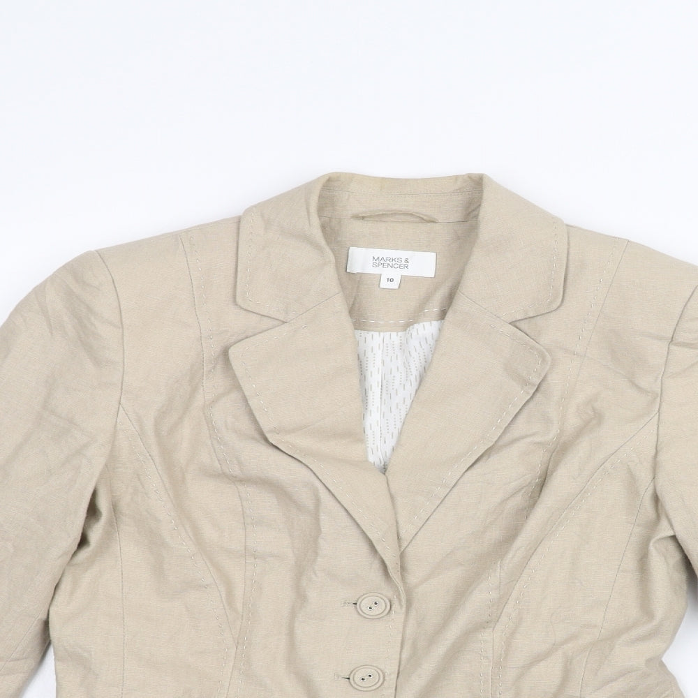 Marks and Spencer Womens Beige   Jacket  Size 10