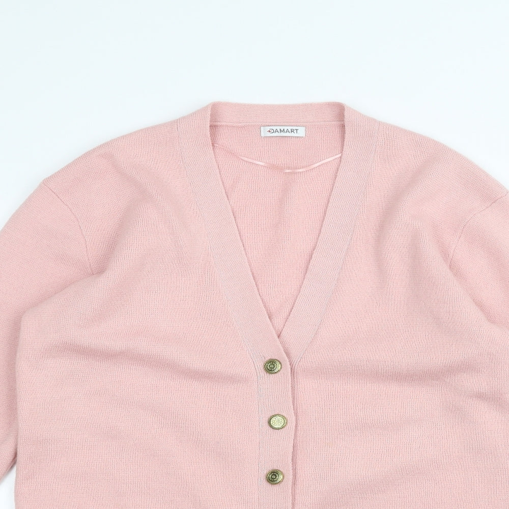 Damart Womens Pink   Cardigan Jumper Size 10