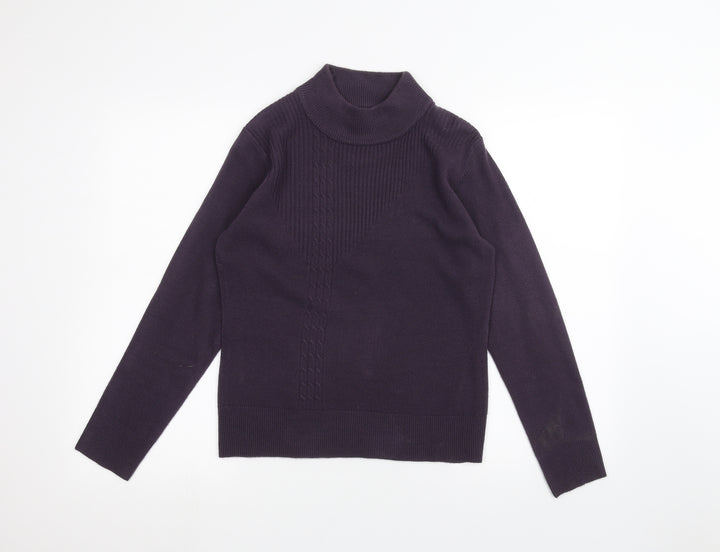 Klass Womens Purple Pullover Jumper Size S