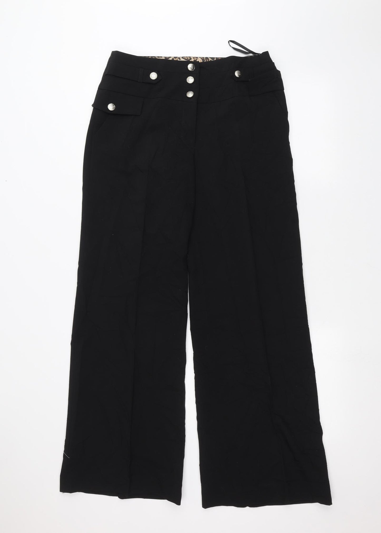 Star Womens Black   Trousers  Size 12 L26 in