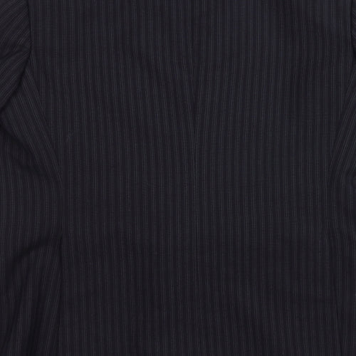Preworn Mens Black Striped  Jacket Suit Jacket Size 42