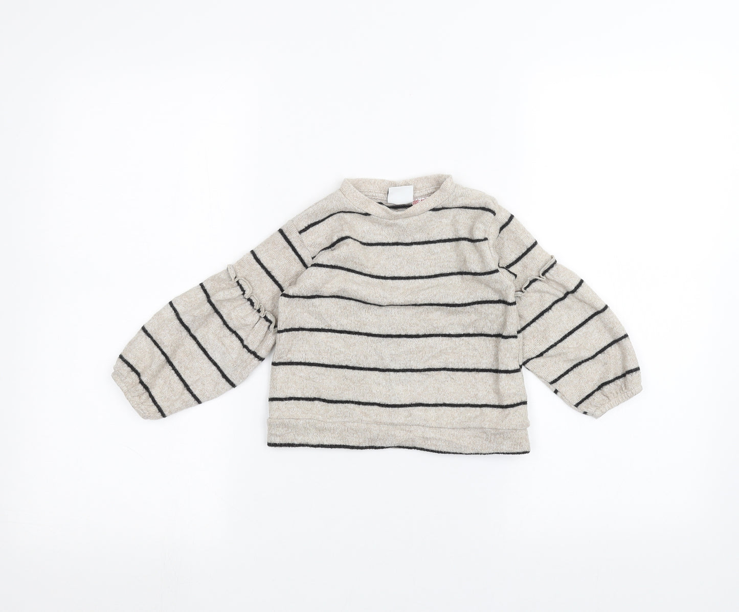 Zara Baby Brown Striped  Basic T-Shirt Size 18-24 Months