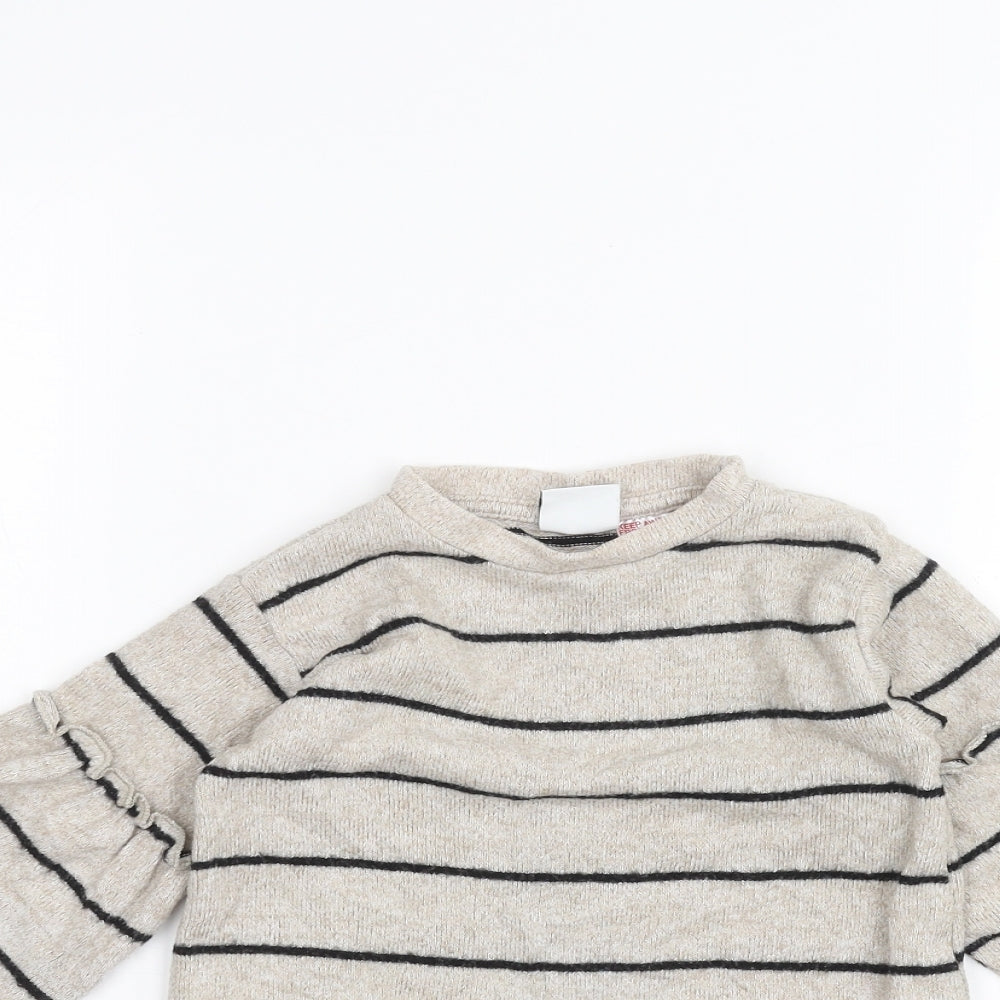 Zara Baby Brown Striped  Basic T-Shirt Size 18-24 Months