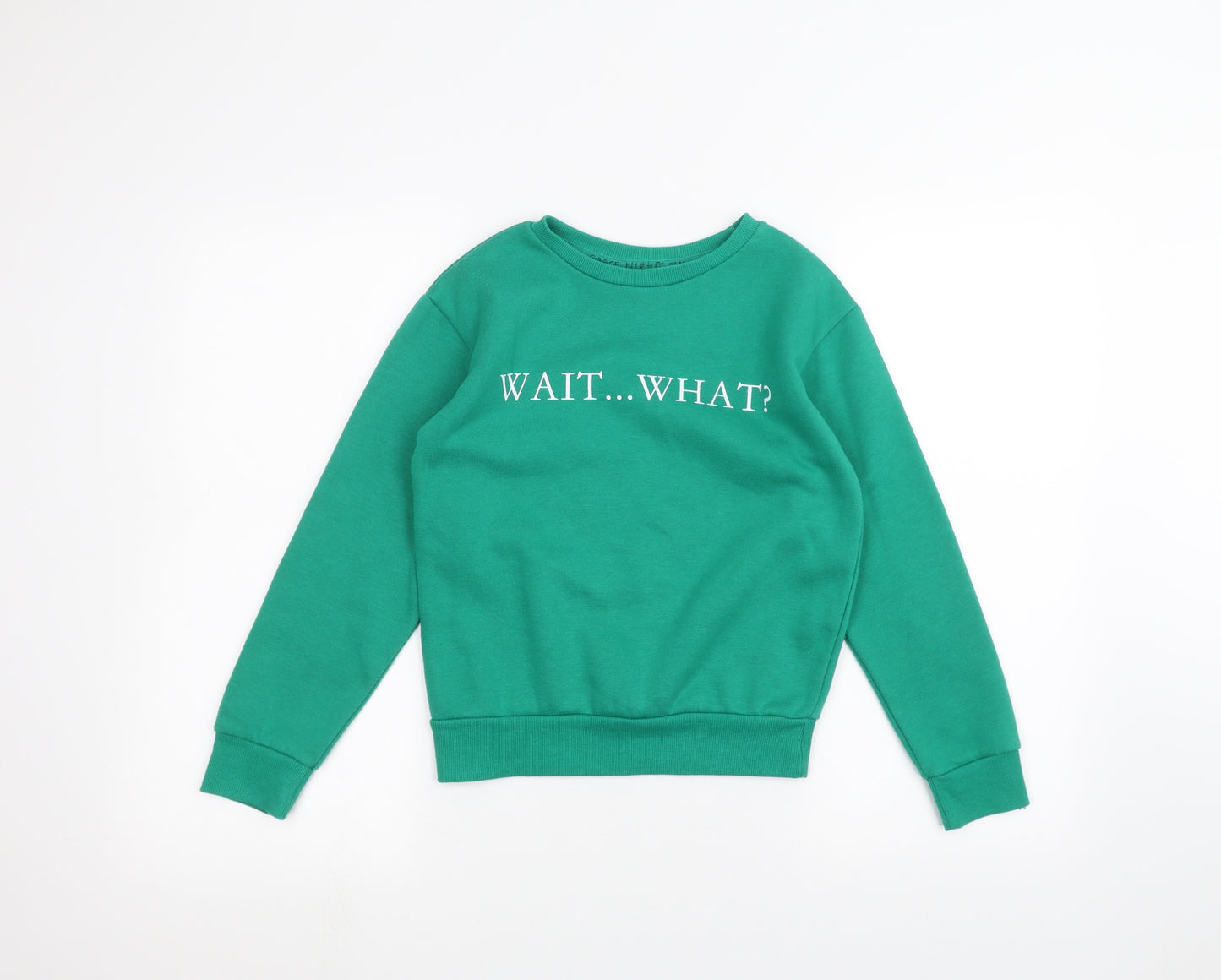 Primark Girls Green   Pullover Jumper Size 9-10 Years