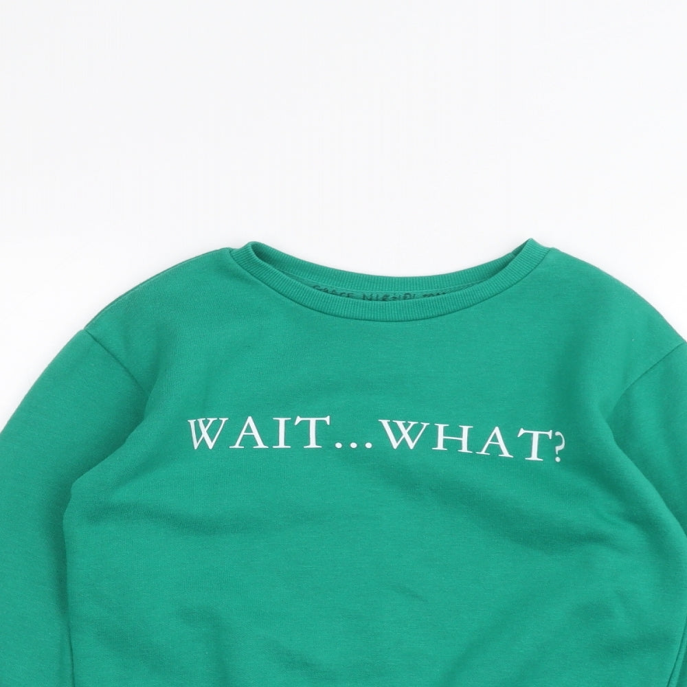 Primark Girls Green   Pullover Jumper Size 9-10 Years