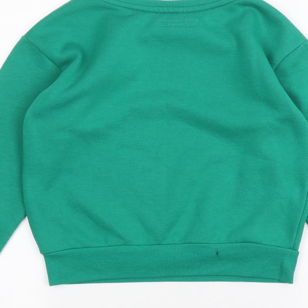 Primark Girls Green   Pullover Jumper Size 9-10 Years