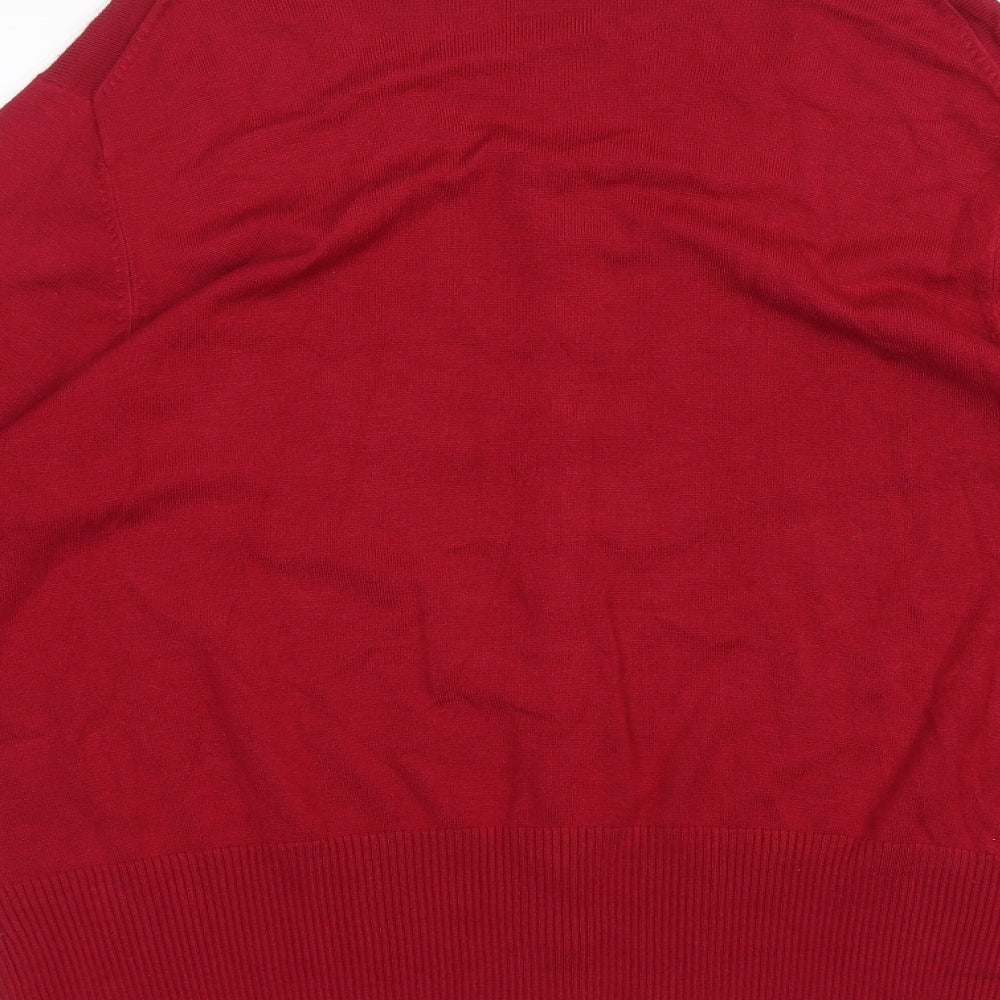 Marks and Spencer Womens Red   Cardigan Jumper Size 20