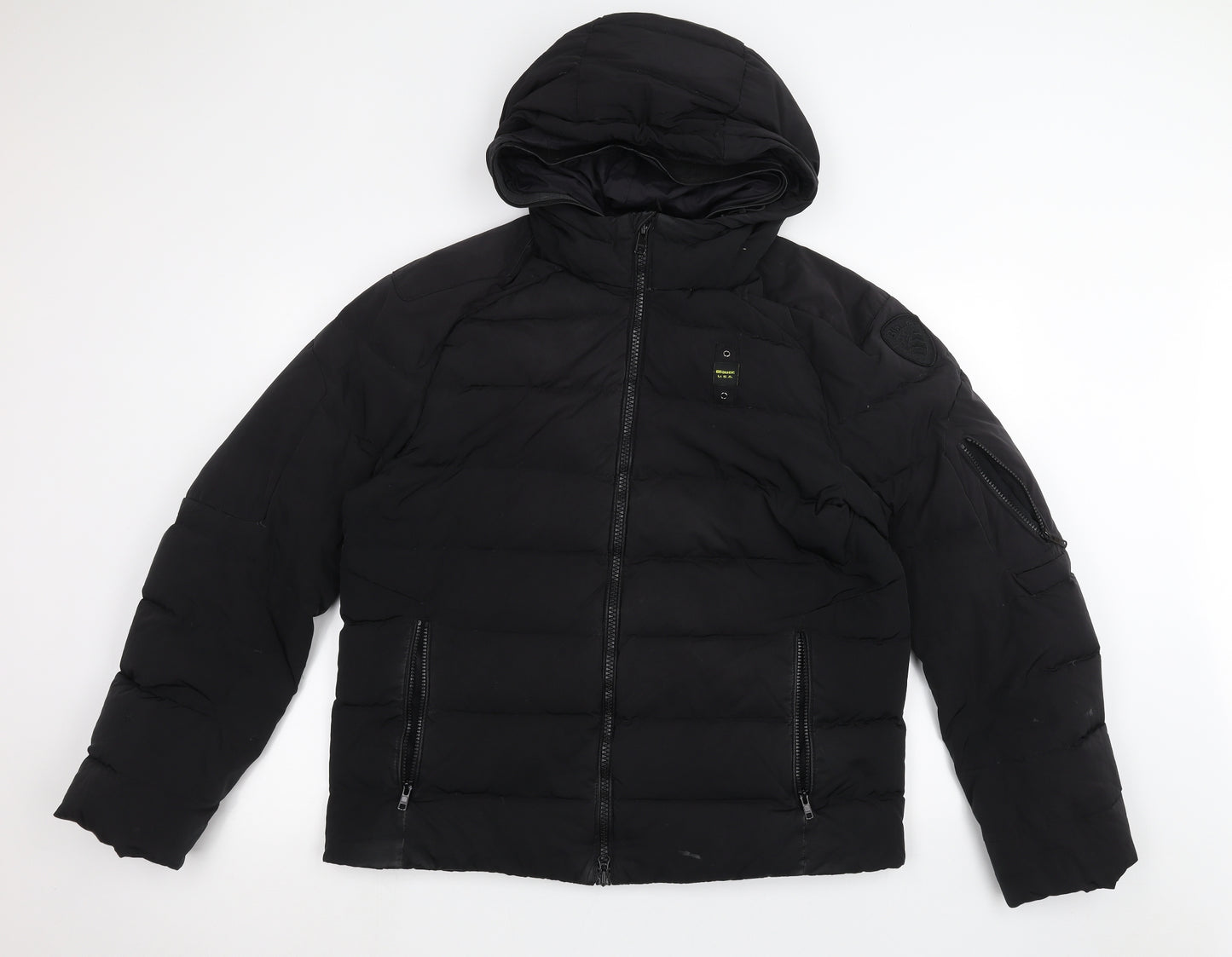 Blauer Mens Black   Puffer Jacket Coat Size XL