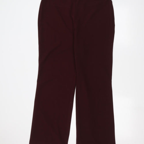 Marks and Spencer Womens Red   Trousers  Size 16 L26 in
