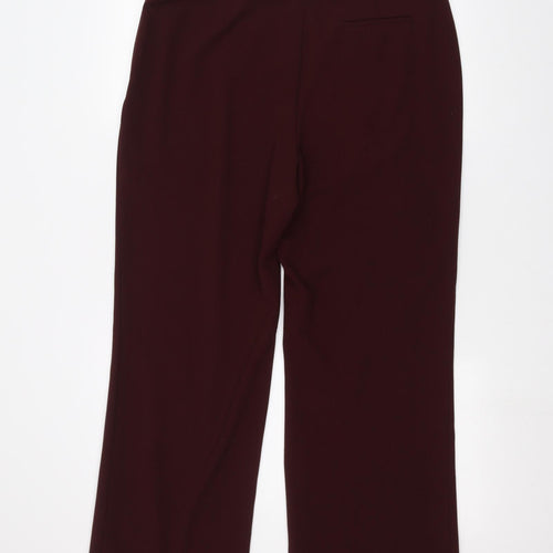 Marks and Spencer Womens Red   Trousers  Size 16 L26 in