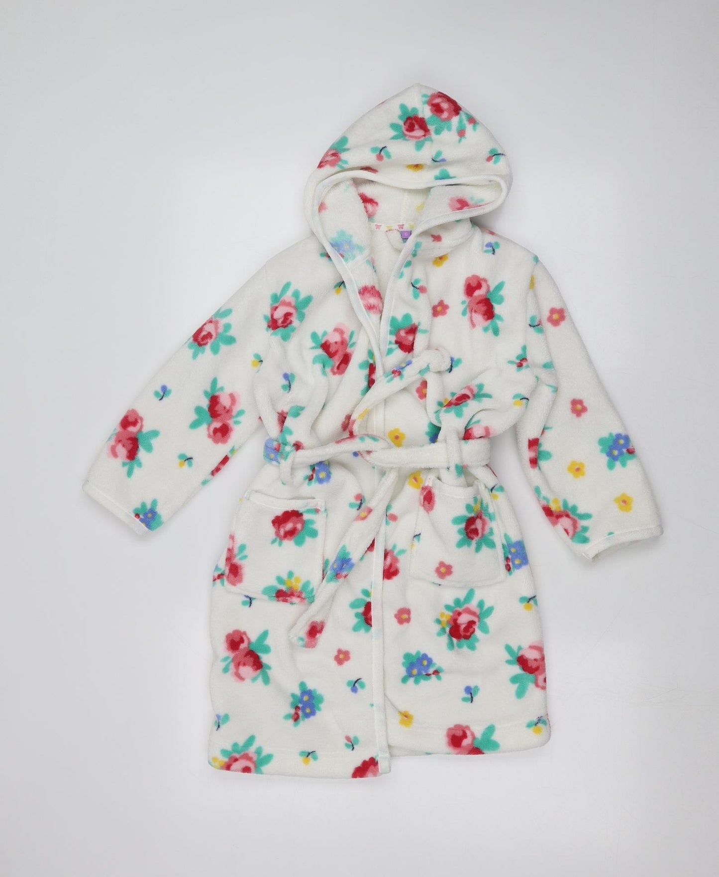 John Lewis Girls White Floral  Cami Robe Size 6 Years