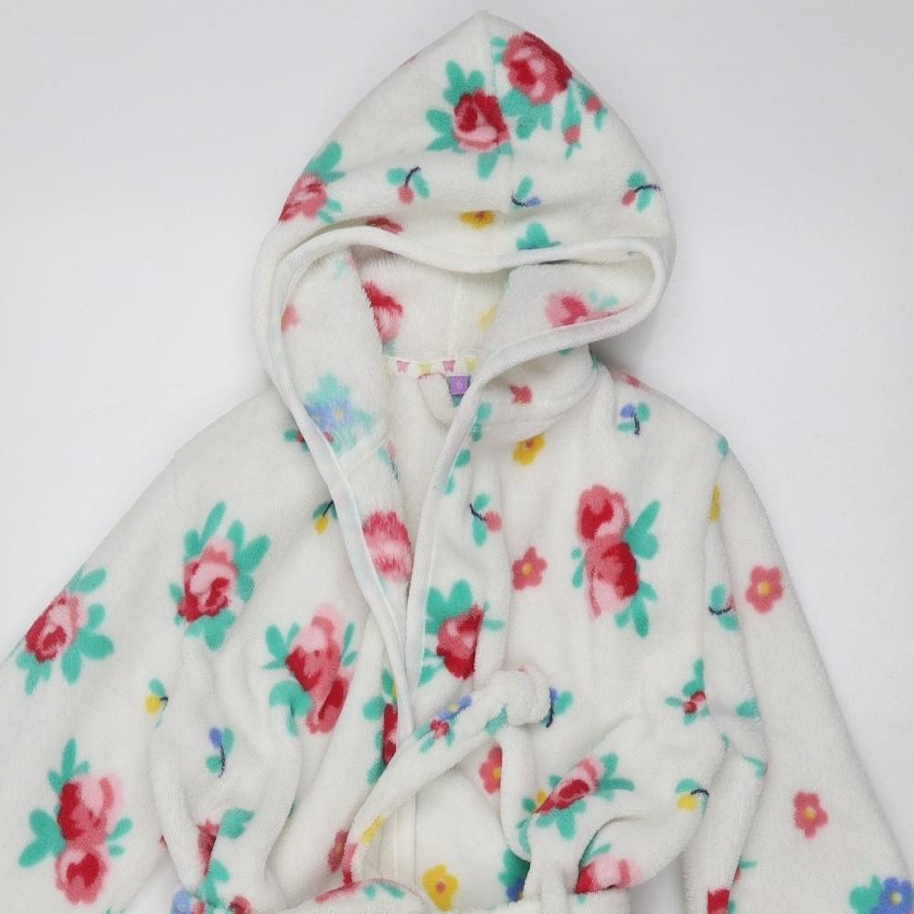John Lewis Girls White Floral  Cami Robe Size 6 Years