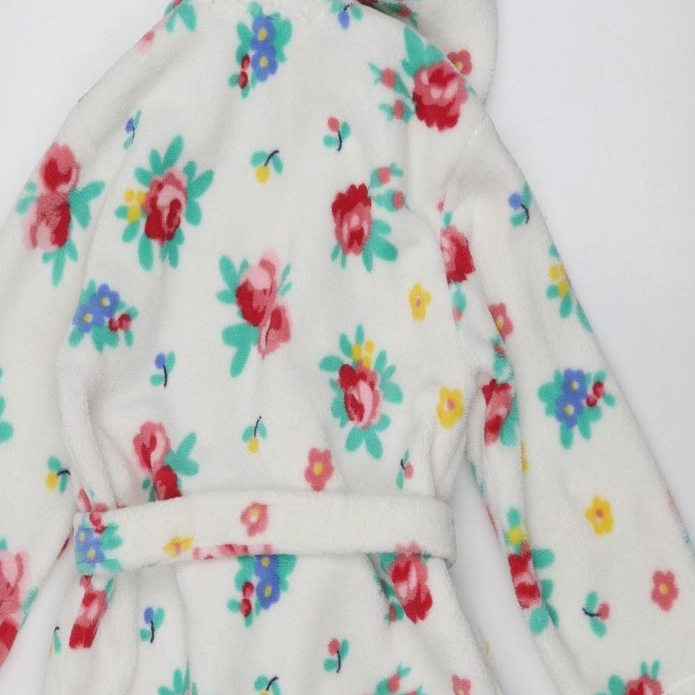 John Lewis Girls White Floral  Cami Robe Size 6 Years