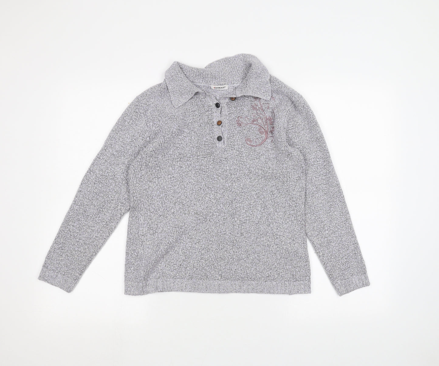 Damart Womens Grey   Pullover Jumper Size 10
