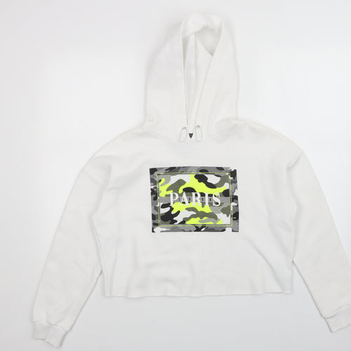 New Look Girls White   Pullover Hoodie Size 14-15 Years